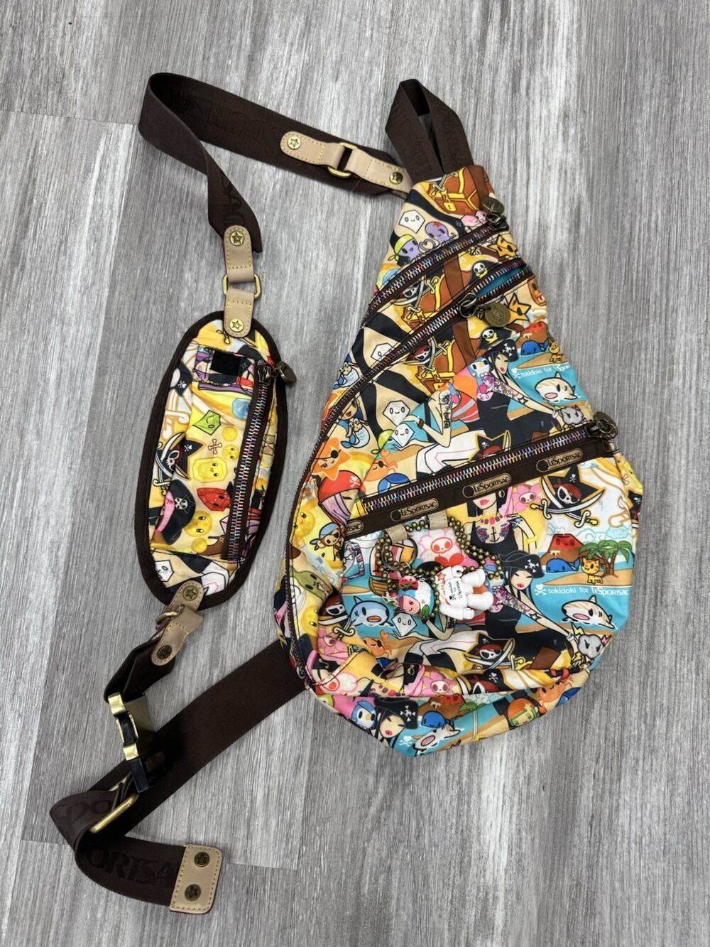 Rare Tokidoki LeSportsac Pirates Print Hobo Sling Bag